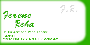 ferenc reha business card